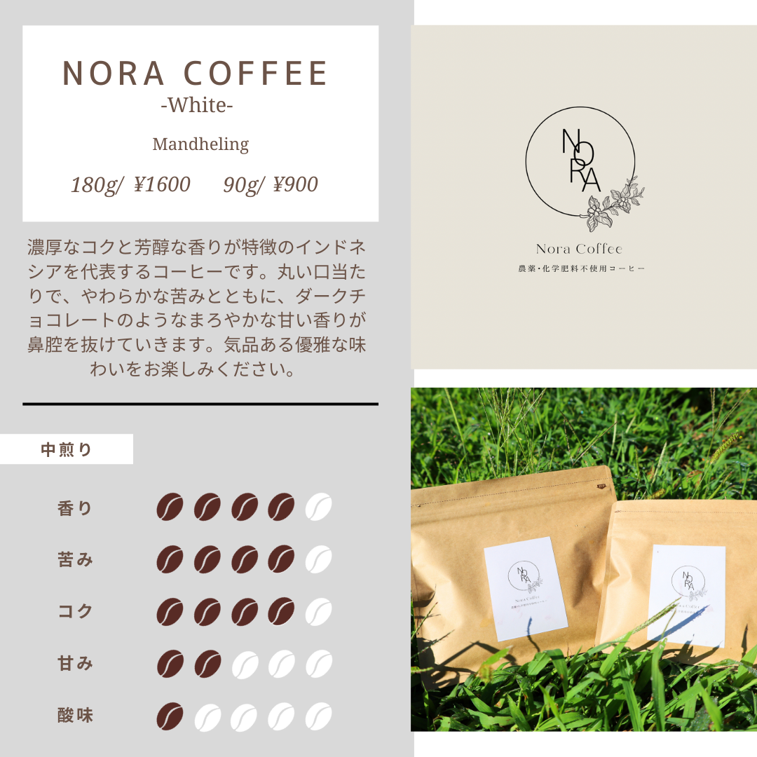 『Nora Coffee  White ~マンデリン~』